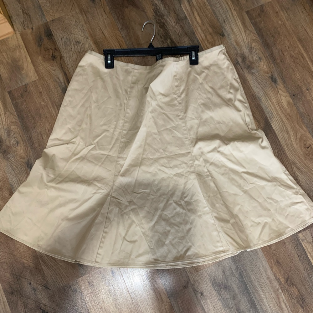 Avenue (Lane Bryant) Classic Tan A-Line Skirt Sz 20